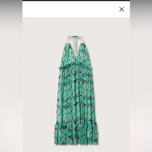 Mango open back maxi halter dress - Picture 3 of 4